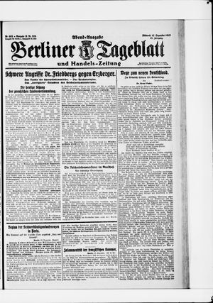 Berliner Tageblatt und Handels-Zeitung vom 17.12.1919