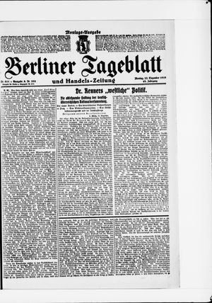 Berliner Tageblatt und Handels-Zeitung vom 22.12.1919