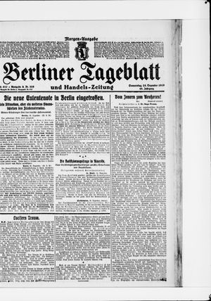 Berliner Tageblatt und Handels-Zeitung vom 25.12.1919