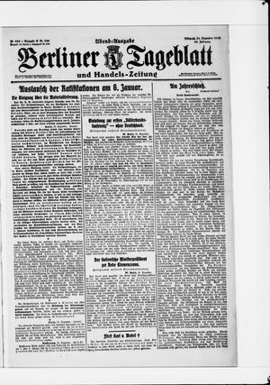 Berliner Tageblatt und Handels-Zeitung vom 31.12.1919
