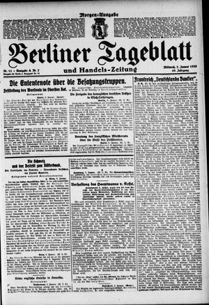 Berliner Tageblatt und Handels-Zeitung vom 07.01.1920
