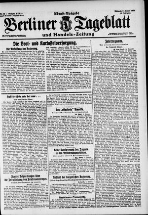 Berliner Tageblatt und Handels-Zeitung on Jan 7, 1920