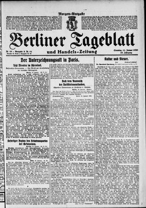 Berliner Tageblatt und Handels-Zeitung on Jan 11, 1920