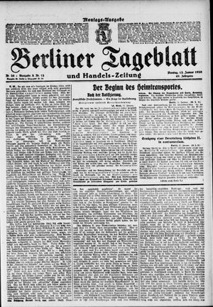 Berliner Tageblatt und Handels-Zeitung vom 12.01.1920