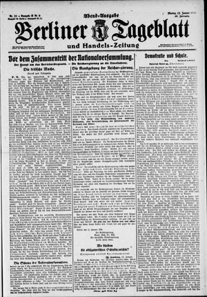 Berliner Tageblatt und Handels-Zeitung vom 12.01.1920