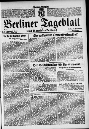 Berliner Tageblatt und Handels-Zeitung vom 16.01.1920