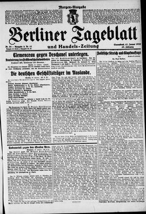 Berliner Tageblatt und Handels-Zeitung vom 17.01.1920