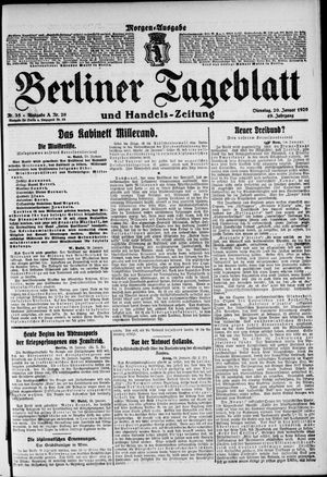 Berliner Tageblatt und Handels-Zeitung vom 20.01.1920