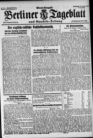 Berliner Tageblatt und Handels-Zeitung vom 22.01.1920