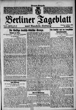 Berliner Tageblatt und Handels-Zeitung on Feb 1, 1920