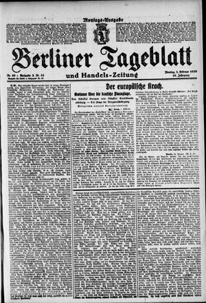 Berliner Tageblatt und Handels-Zeitung vom 02.02.1920