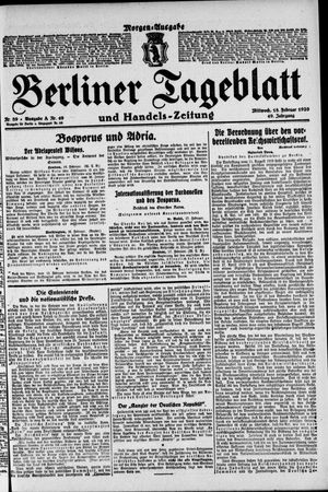 Berliner Tageblatt und Handels-Zeitung vom 18.02.1920