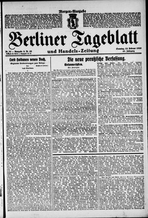 Berliner Tageblatt und Handels-Zeitung vom 22.02.1920