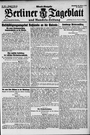 Berliner Tageblatt und Handels-Zeitung vom 28.02.1920
