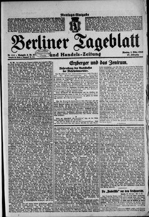 Berliner Tageblatt und Handels-Zeitung vom 01.03.1920