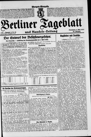 Berliner Tageblatt und Handels-Zeitung on Mar 6, 1920