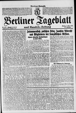 Berliner Tageblatt und Handels-Zeitung vom 08.03.1920