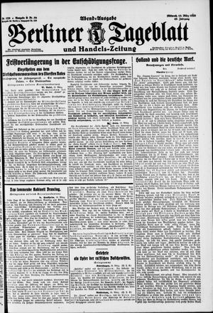Berliner Tageblatt und Handels-Zeitung vom 10.03.1920