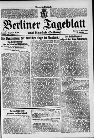 Berliner Tageblatt und Handels-Zeitung vom 30.03.1920