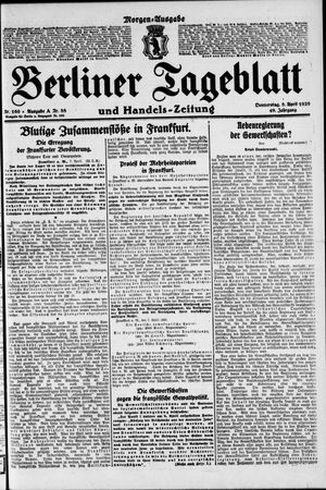 Berliner Tageblatt und Handels-Zeitung on Apr 8, 1920