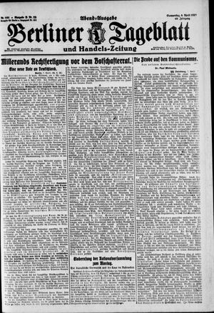 Berliner Tageblatt und Handels-Zeitung vom 08.04.1920