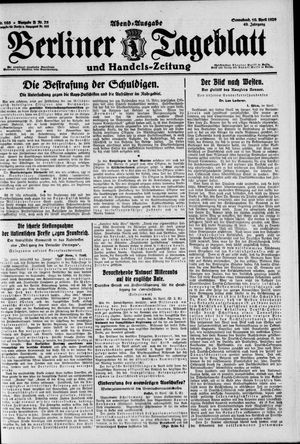 Berliner Tageblatt und Handels-Zeitung on Apr 10, 1920