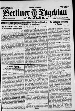 Berliner Tageblatt und Handels-Zeitung on Apr 12, 1920