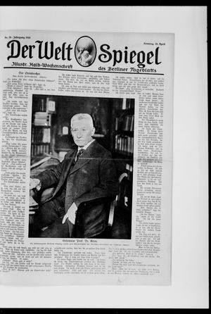 Berliner Tageblatt und Handels-Zeitung vom 25.04.1920