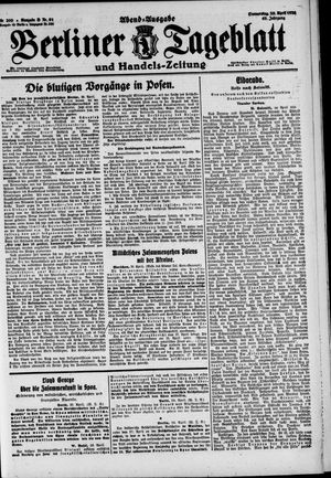 Berliner Tageblatt und Handels-Zeitung vom 29.04.1920