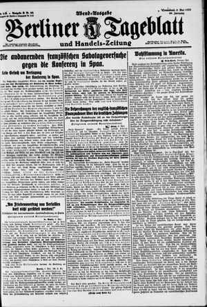Berliner Tageblatt und Handels-Zeitung vom 08.05.1920