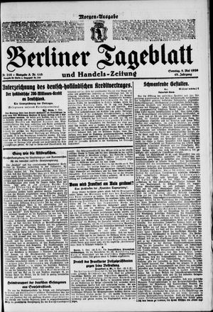 Berliner Tageblatt und Handels-Zeitung on May 9, 1920