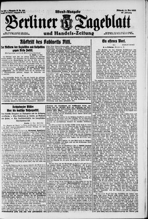 Berliner Tageblatt und Handels-Zeitung vom 12.05.1920