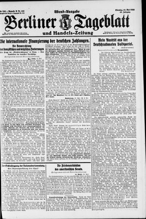 Berliner Tageblatt und Handels-Zeitung vom 18.05.1920