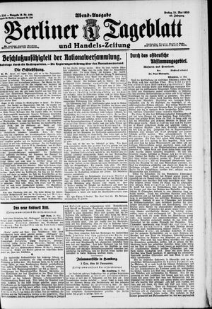 Berliner Tageblatt und Handels-Zeitung vom 21.05.1920