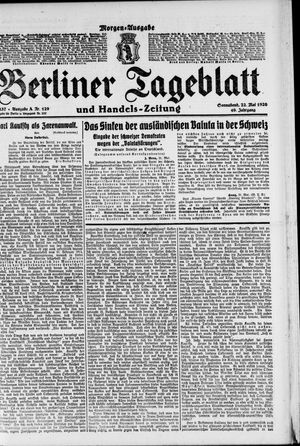 Berliner Tageblatt und Handels-Zeitung vom 22.05.1920