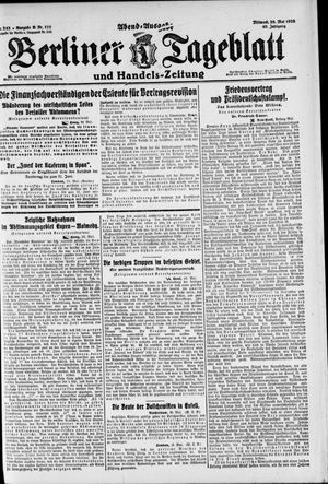 Berliner Tageblatt und Handels-Zeitung vom 26.05.1920