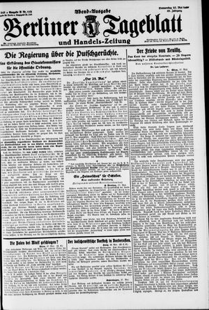 Berliner Tageblatt und Handels-Zeitung vom 27.05.1920