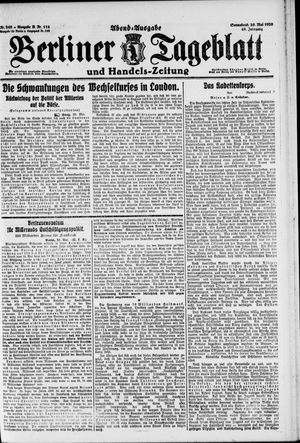 Berliner Tageblatt und Handels-Zeitung vom 29.05.1920