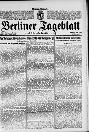 Berliner Tageblatt und Handels-Zeitung vom 04.06.1920
