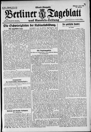 Berliner Tageblatt und Handels-Zeitung vom 09.06.1920