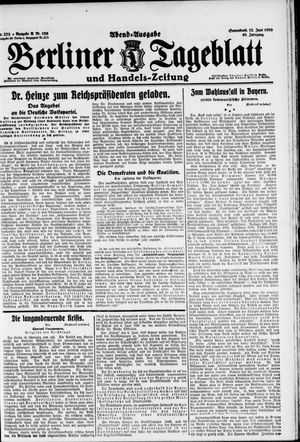 Berliner Tageblatt und Handels-Zeitung vom 12.06.1920