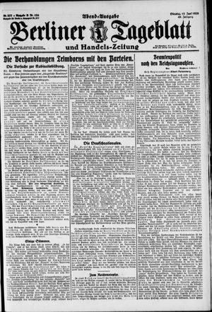 Berliner Tageblatt und Handels-Zeitung vom 15.06.1920