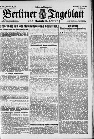 Berliner Tageblatt und Handels-Zeitung on Jun 17, 1920