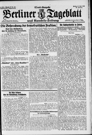 Berliner Tageblatt und Handels-Zeitung vom 18.06.1920