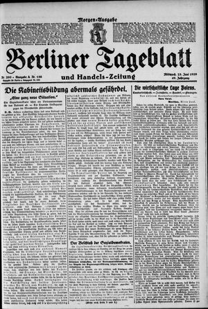 Berliner Tageblatt und Handels-Zeitung vom 23.06.1920