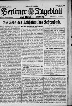 Berliner Tageblatt und Handels-Zeitung vom 28.06.1920