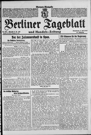 Berliner Tageblatt und Handels-Zeitung vom 03.07.1920