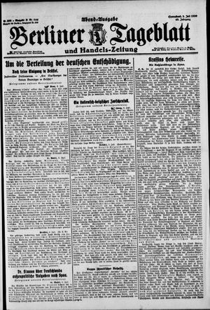 Berliner Tageblatt und Handels-Zeitung vom 03.07.1920