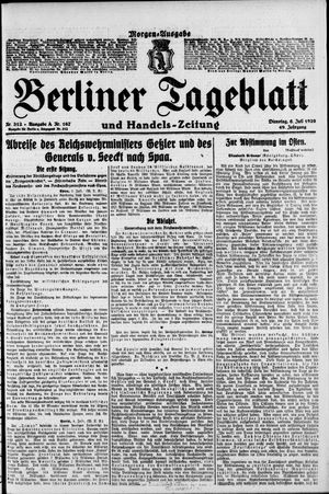 Berliner Tageblatt und Handels-Zeitung vom 06.07.1920