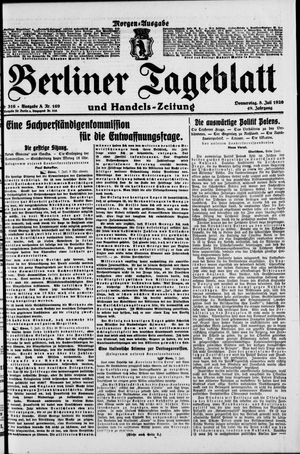 Berliner Tageblatt und Handels-Zeitung vom 08.07.1920